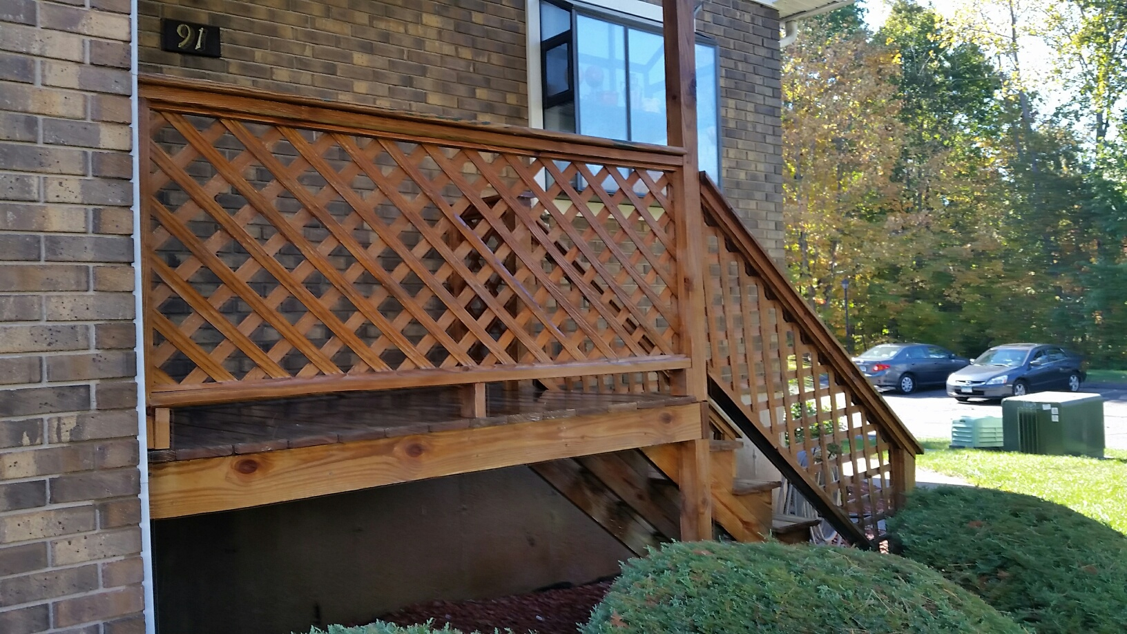 Roof washing — cleaned roof after soft-wash treatment
