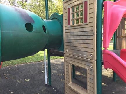 Playground power washing work — school or HOA equipment cleaned