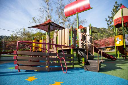 Playground power washing work — sanitized play area