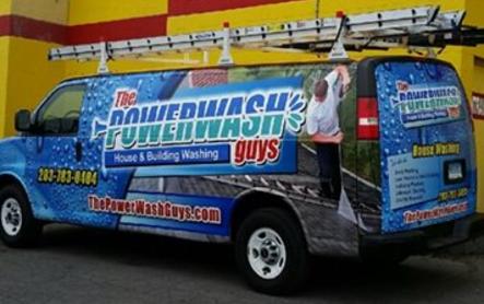 Powerwash Guys at a residential exterior cleaning job