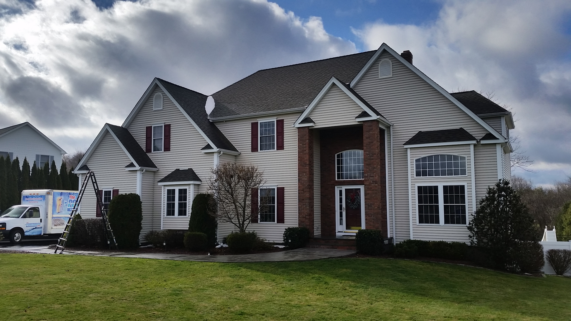 Completed exterior cleaning work by The Powerwash Guys